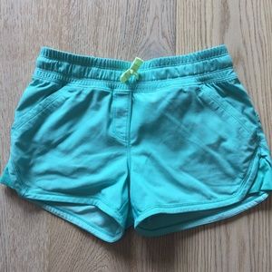 teal shorts